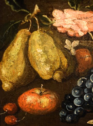 "Natura morta con vaso di fiori e Frutta"